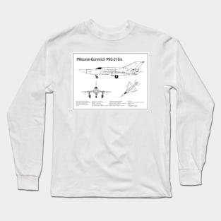 Mikoyan-Gurevich MiG-21 bis Fishbed Fighter - BD Long Sleeve T-Shirt